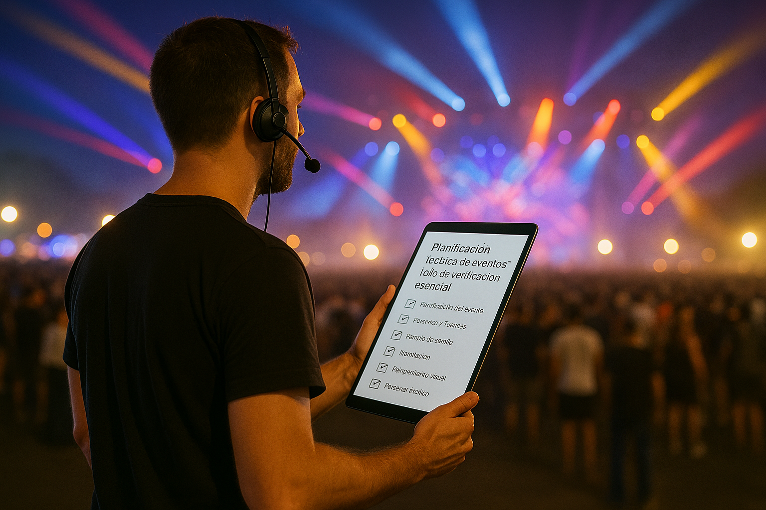 Planificación técnica de eventos: lista de verificación esencial - Recurso educativo sobre tecnología audiovisual